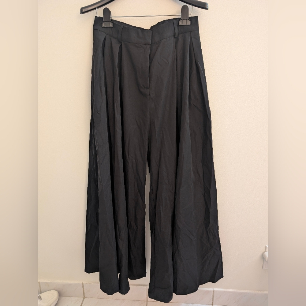 Uoozee Black High-Waisted Wide-Leg Pants – NWT – XL (Fits Like L) - Picture 3 of 8